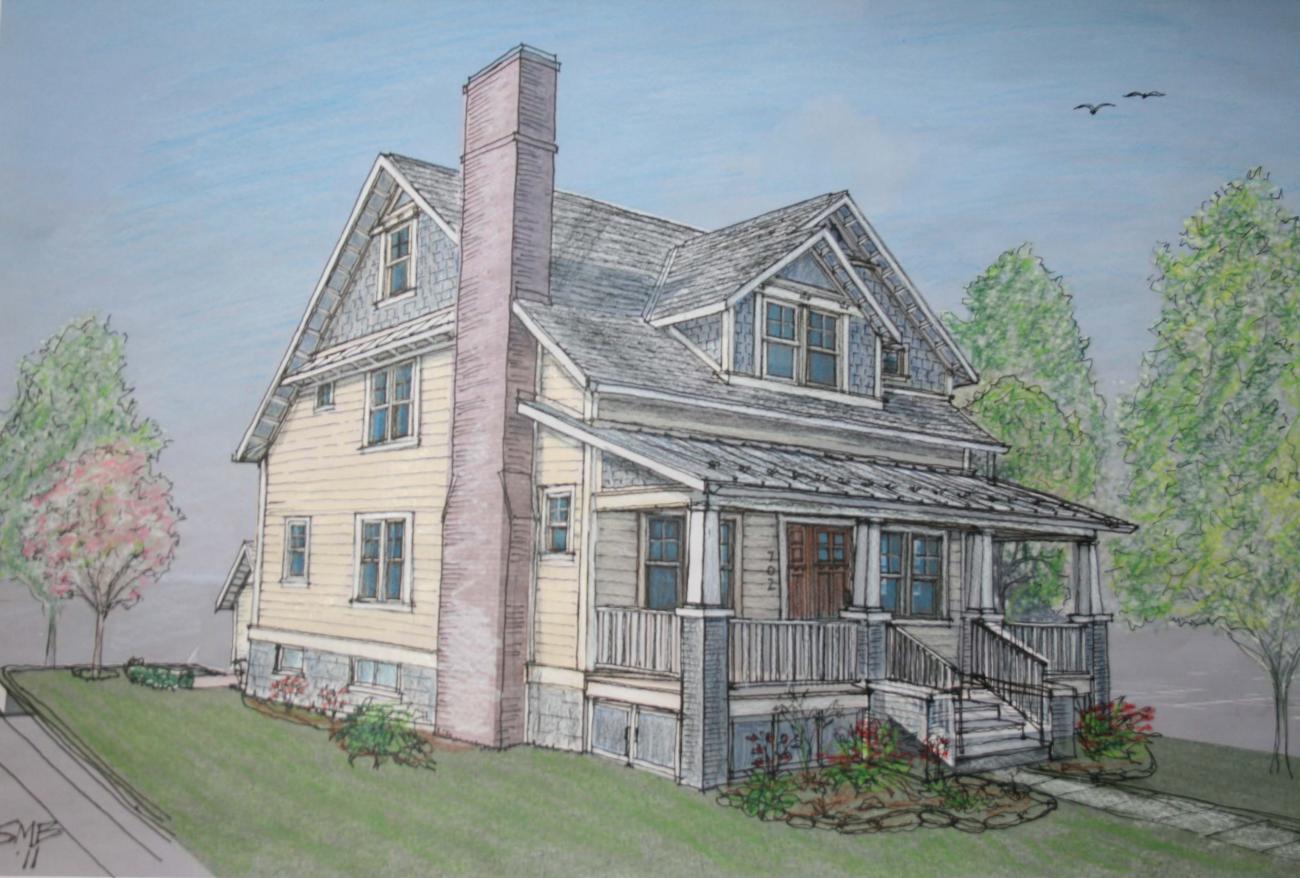 Cima project - clarendon bungalow - rendering of front