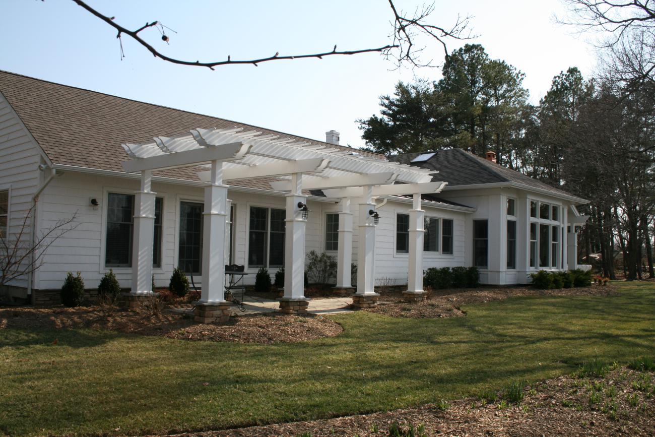 Enrico-Easton - waterfront cottage renovation - exterior rearview after