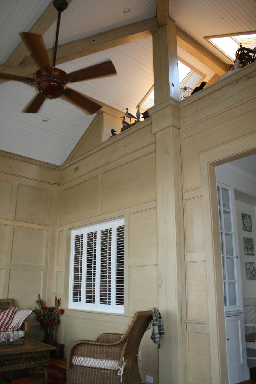 Enrico-Easton - waterfront cottage renovation - living room vaulted ceiling
