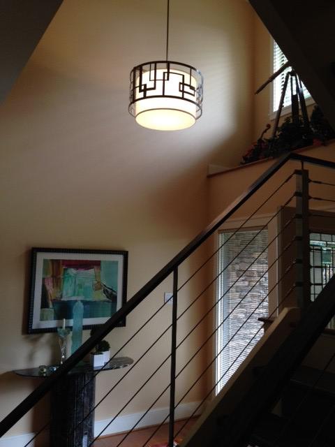 foyer lighting and details in the home for empty nesters