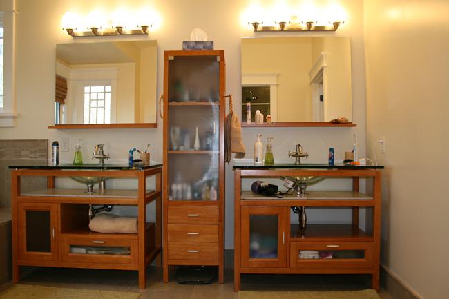 The master bath in the Ballard's renovated residence