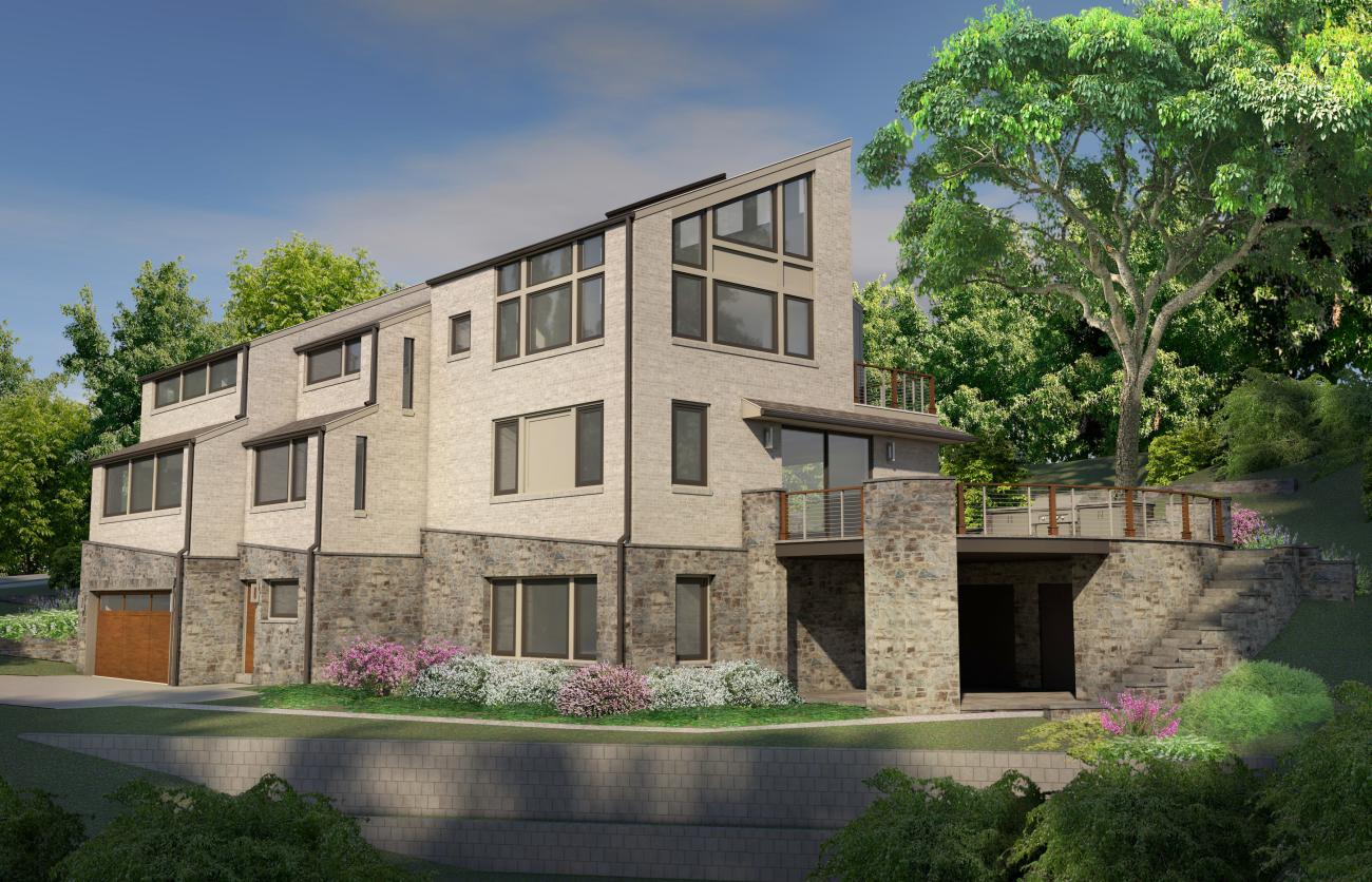 right backyard view of modern home from Ballard & Mensua